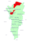 map of metro manila Philippines - map of metro manila and the highlighted ones is the map of caloocan where I live.