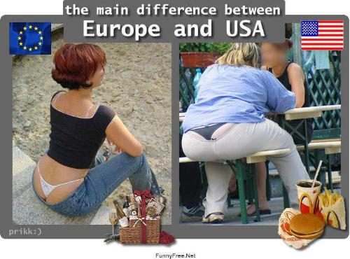 diffrence in countries - the difference between france, and america.