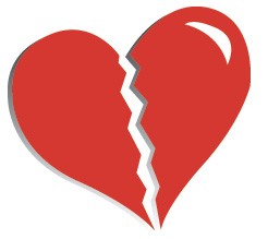 broken heart - it desribes the way you feel when someone wlks out of your life...