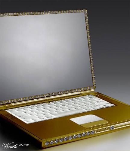 Gold n diamond Laptop - Have u seen such a Laptop?