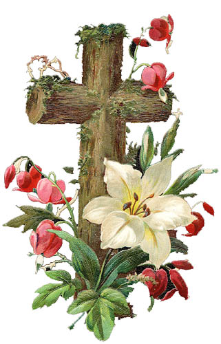 Cross and flowers - The cross of Christ We are saved by faith in the finished work of Christ