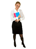 Office women - Office going women with official documents in hand