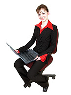 Women Working - Women working on her Laptop