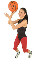 Basketball - Women playing basket ball to keep her fit