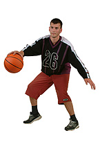 Basket Ball - Man playing basketball to keep him fit