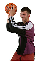 Man Playing Basket Ball - Man playing Basket ball to keep him active and fit