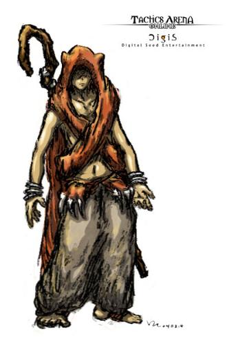 Pyromancer - Pyromancer unit in Tactics Arena Online. Drawn by seed, the GM of TAO.