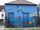 Professional Graffiti - A picture of a shed in Germany that has been done by a professional graffiti artist.