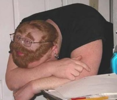 Sleeping man - 
 smart way to sleep!!