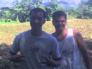 Brother Kent and my Honey - January, during our visit at Papa's plantation.