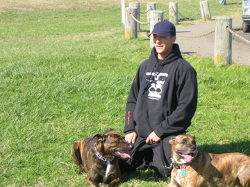 Pixie Se7en and Me - This i a shot on one of our training days. Exhausted, my dogs are getting sooooo. good!
