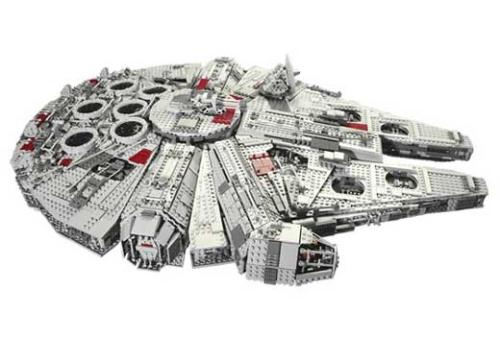 Millennium Falcon made of Legos - 5,000 piece Lego set.