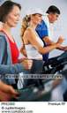 Exercising in the Gym - This is a photo of people exercising in a gym. For those of us who find it hard and unmotivating to exercise alone, it may be a good idea to go to a health or fitness facility and join other likeminded people to do exercises. Find a personal trainer if you need one so that you can be sure you do not injure yourself and do exercise which are catered to your needs.