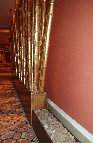Bamboo and River Rock Display - Bamboo and river rock display at entrance to the Wynn Casino's spa in Las Vegas.