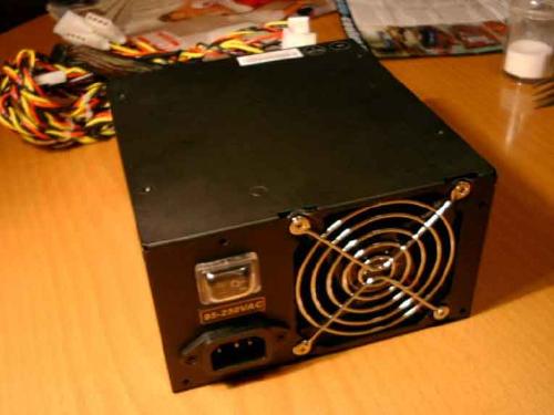 TAGAN TG480-U01 480Watt asset PFC dual fan - Characteristics:   *   Intel ATX12V version 1.3 * and downward compatibly  *   TSCT: Tagan Silence Control Technology for a whispering enterprise (22-33dbA)  *   Fixedinserted serial ATA current supply connection for SATA non removable disks (in accordance with ATX 12V 1,3 *)  *   By 12V/22A can be attached more peripheral devices.  *   Responding Retailverpackung, gilded cables, all leads for better signal quality twists!  *   Super+stably and quietly: to 50% load only 22dbA, starting from then with load rising to max. 33 dbA   Technical data:   *   All power connections are gilded  *   Lead from twisted lines for a reduction of EM interference  *   Excellent protective grounding connection  *   Line current switch with rubber protective cover  *   Black anodized Kuhlkoerper  *   Universal far range entrance: 95-250VAC  *   Active PFC (power Factor Correction) PF value to 0.99  *   Intel P4 and AMD K7/K8 compatibly  *   Overvoltage -, overcurrent and short circuited protection (OVP, OCP, SCP)  *   Immune to electrostatic unloading (ESD to 3KV)  *   Standard PS/2 dimensions (BxHxT): 150mm x 86mm x 160mm