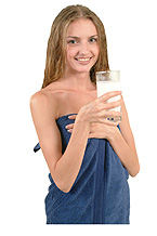 Milk - Women having milk to keep her healthy