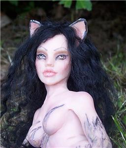 lion woman - a white woman who is mixed with a lion in the jungle.