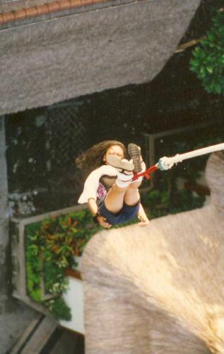 Bungy Jumping - Bungy jumping in Bali.  Kids !!! Don't try this at home