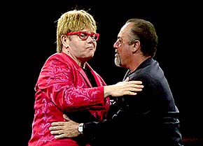 Billy Joel - Billy with Elton John (Reggie Dwight) on Stage.