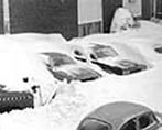 Blizzard of 1978 - Here is a picture of some parked cars in Massachusetts after the blizzard of 78.