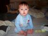 sitting up - My son is sitting up now.