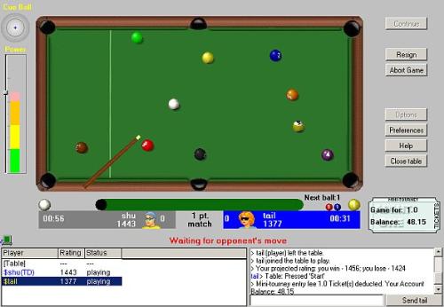 Pool - Here's a virtual pool table!