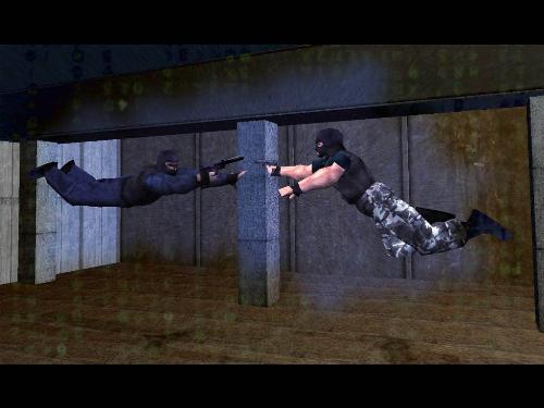 cs - counter strike Terrorist vs Counter Terroist! Jumping and shooting.