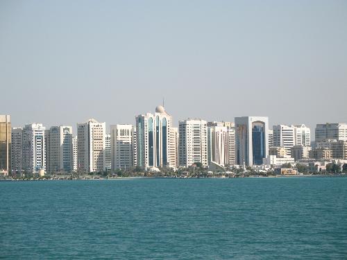 Abu Dhabi  - I took this picture, a panoramic view of Abu Dhabi, from near the Heritage Village. UAE is a very beautiful country.