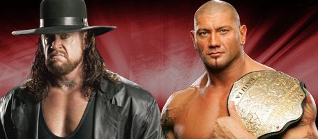Undertaker or Batista --- Wrestlemania 23 - its a real main event u know...
people like both of them...
undertaker is a legend...
and batista is a real rising superstar...

but have u seen undertaker is 14-0 at wrestlemania ...
will it be his 15-0...
its psychological advantage though...

but batista the animal is much younger...
will he be able to put batista bomb to undertaker...

or undertaker will tombstone batista to have the 15-0 at wrestlemania and to become new heavyweight champ???

what do u say???