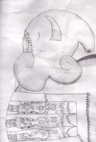 My son drawing - He was 7 years old when he drew this. He won 1st prize in a county fair