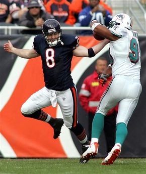 Miami Dolphins - jason taylor picking off a pass