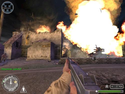 Call of Duty - A highly strategical first person shooter.on a scale of 10 this game rates a hig 9.the graphics and the levels are awesome.