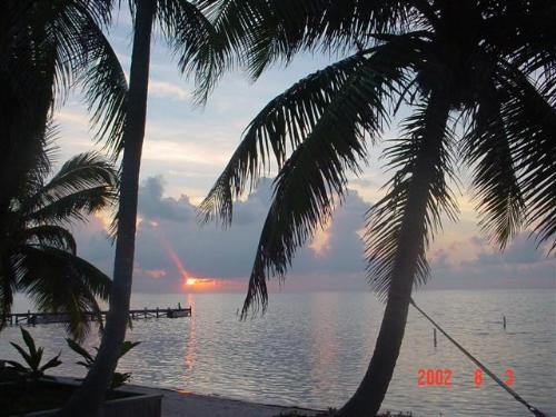 Sunrise in Belize - A beautiful Sunrise over the island of Ambergris Caye,Belize