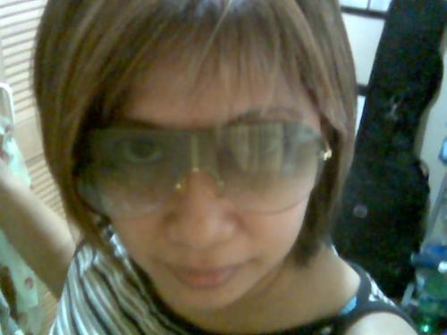i got to wear shades - a shot at the back stage, wearing shades and hanging around