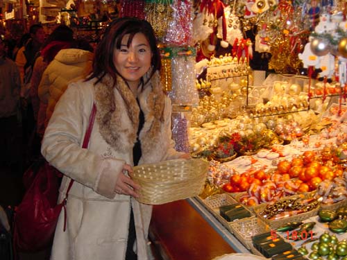 shopping in france - here is me in the fairy tails village in France