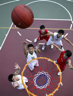 basketball - playing basketball