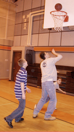 basketball - playing basketball