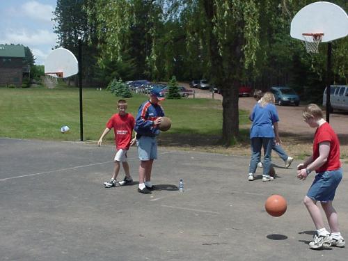 basketball - playing basketball
