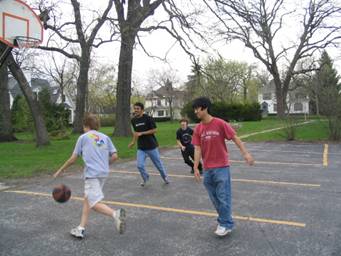 basketball - playing basketball