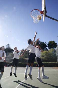 basketball - playing basketball