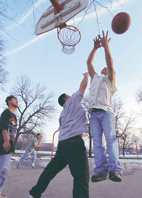 basketball - playing basketball