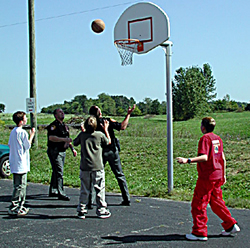 basketball - playing basketball