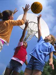 basketball - playing basketball