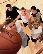 basketball - playing basketball