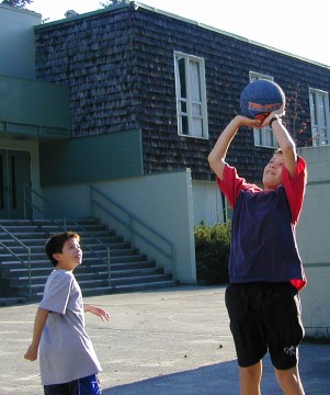 basketball - playing basketball