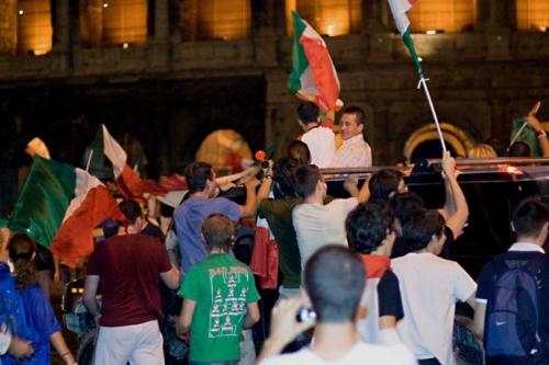 Soccer fest - Mondial party. Italy is the champion of the world. We love soccer!