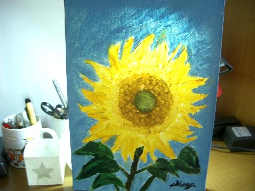 our first painting together. - we made it about 6 months ago and it took us 2 hours. i will keep trying to make better paintings in the near future.