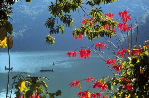 Lake in Nepal - A lake in Nepal, where tourists often go to enjoy boating.