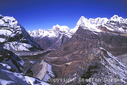 Nepal - from a base camp - Snowy mountain peaks - Nepal