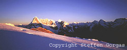 Sunrise in Nepal - View of sunrise from the hills of Nepal.